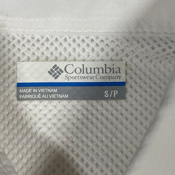 Columbia PFG Omni-Shade White Fishing Shirt Men’s S Long Sleeve Utility Outdoor - Picture 3 of 10